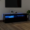 Mueble de TV con luces LED negro 120x35x40 cm