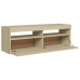 Mueble de TV con luces LED roble Sonoma 120x35x40 cm