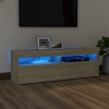 Mueble de TV con luces LED roble Sonoma 120x35x40 cm