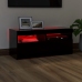 Mueble de TV con luces LED negro 90x35x40 cm