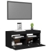 Mueble de TV con luces LED negro 90x35x40 cm