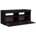 Mueble de TV con luces LED negro 90x35x40 cm