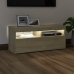 Mueble de TV con luces LED roble Sonoma 90x35x40 cm