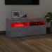 Mueble de TV con luces LED gris hormigón 90x35x40 cm