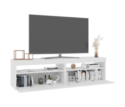 Muebles de TV con luces LED 2 unidades blanco 75x35x40 cm