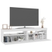 Muebles de TV con luces LED 2 unidades blanco 75x35x40 cm