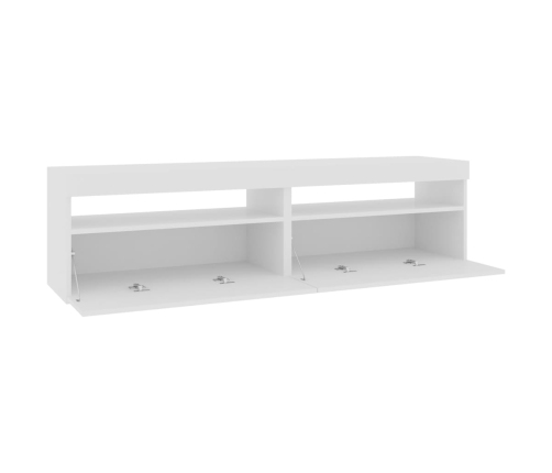 Muebles de TV con luces LED 2 unidades blanco 75x35x40 cm