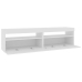 Muebles de TV con luces LED 2 unidades blanco 75x35x40 cm