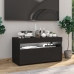 Mueble de TV con luces LED negro 75x35x40 cm