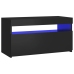 Mueble de TV con luces LED negro 75x35x40 cm