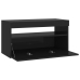 Mueble de TV con luces LED negro 75x35x40 cm