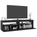 Muebles de TV con luces LED 2 unidades negro 75x35x40 cm