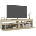 Muebles de TV con luces LED 2 unidades roble Sonoma 75x35x40 cm