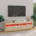 Muebles de TV con luces LED 2 unidades roble Sonoma 75x35x40 cm