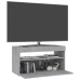 Mueble de TV con luces LED gris hormigón 75x35x40 cm