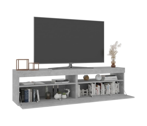 vidaXL Muebles de TV con luces LED 2 unidades gris hormigón 75x35x40cm