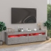 Muebles de TV con luces LED 2 unidades gris hormigón 75x35x40cm