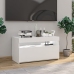 vidaXL Mueble de TV con luces LED blanco brillante 75x35x40 cm