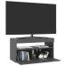 Mueble para TV con luces LED gris brillante 75x35x40 cm