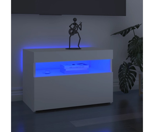 Mueble de TV con luces LED blanco 60x35x40 cm