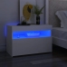 Muebles de TV con luces LED 2 uds blanco 60x35x40 cm