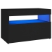 Mueble de TV con luces LED negro 60x35x40 cm