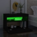 Mueble de TV con luces LED negro 60x35x40 cm