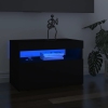 Mueble de TV con luces LED negro 60x35x40 cm