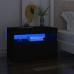 Muebles de TV con luces LED 2 uds negro 60x35x40 cm