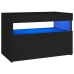 Muebles de TV con luces LED 2 uds negro 60x35x40 cm