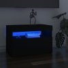 Muebles de TV con luces LED 2 uds negro 60x35x40 cm