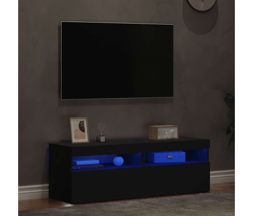 Muebles de TV con luces LED 2 uds gris 60x35x40 cm