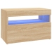 vidaXL Mueble de TV con luces LED roble Sonoma 60x35x40 cm