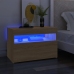 Muebles para TV con luces LED 2 uds roble Sonoma 60x35x40 cm