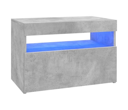 vidaXL Mueble de TV con luces LED gris hormigón 60x35x40 cm