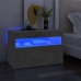 vidaXL Mueble de TV con luces LED gris hormigón 60x35x40 cm