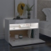 Mueble de TV con luces LED blanco brillante 60x35x40 cm