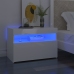 Mueble de TV con luces LED blanco brillante 60x35x40 cm