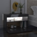 Muebles de TV con luces LED 2 uds gris brillante 60x35x40 cm