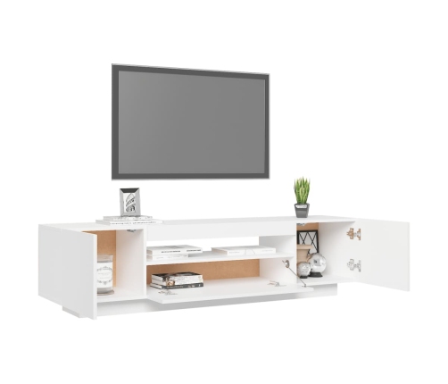 Mueble para TV con luces LED blanco 160x35x40 cm