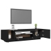 Mueble de TV con luces LED negro 160x35x40 cm