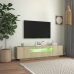 vidaXL Mueble de TV con luces LED roble Sonoma 160x35x40 cm