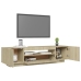 vidaXL Mueble de TV con luces LED roble Sonoma 160x35x40 cm