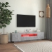 Mueble de TV con luces LED gris hormigón 160x35x40 cm