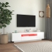 Mueble de TV con luces LED blanco brillante 160x35x40 cm