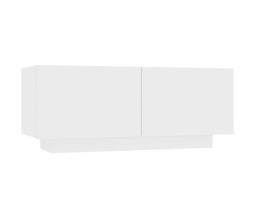 Mueble para TV madera contrachapada blanco 100x35x40 cm