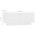 Mueble para TV madera contrachapada blanco 100x35x40 cm