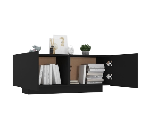 vidaXL Mueble para TV madera contrachapada negro 100x35x40 cm