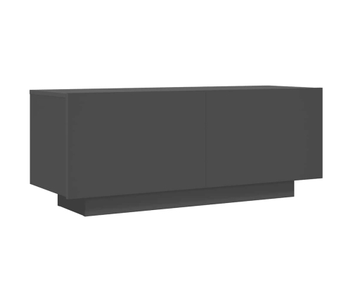 Mueble para TV madera contrachapada gris 100x35x40 cm