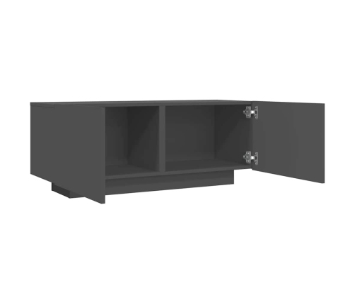 Mueble para TV madera contrachapada gris 100x35x40 cm